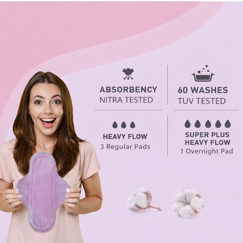 Reusable Sanitary Pads Washable ( PACK OF 4 )