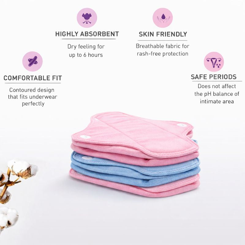 Reusable Sanitary Pads Washable ( PACK OF 4 )